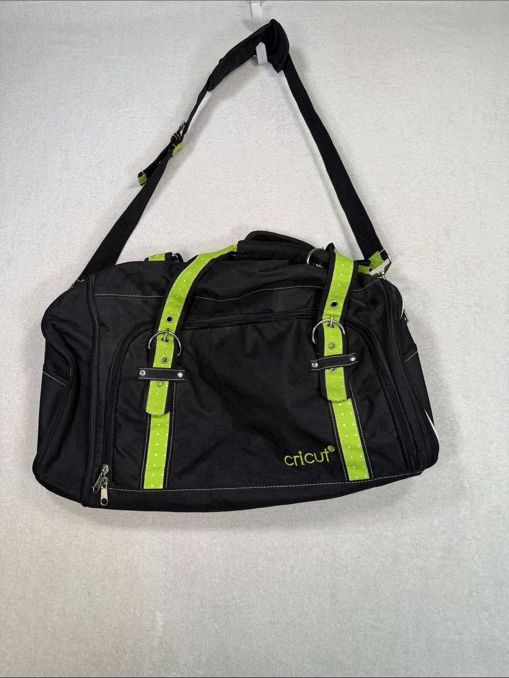Cricut Expandable Carrier Bag with Polka Dot Lime Accents
